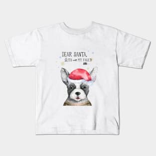 Dear Santa: It's Not My Fault Kids T-Shirt